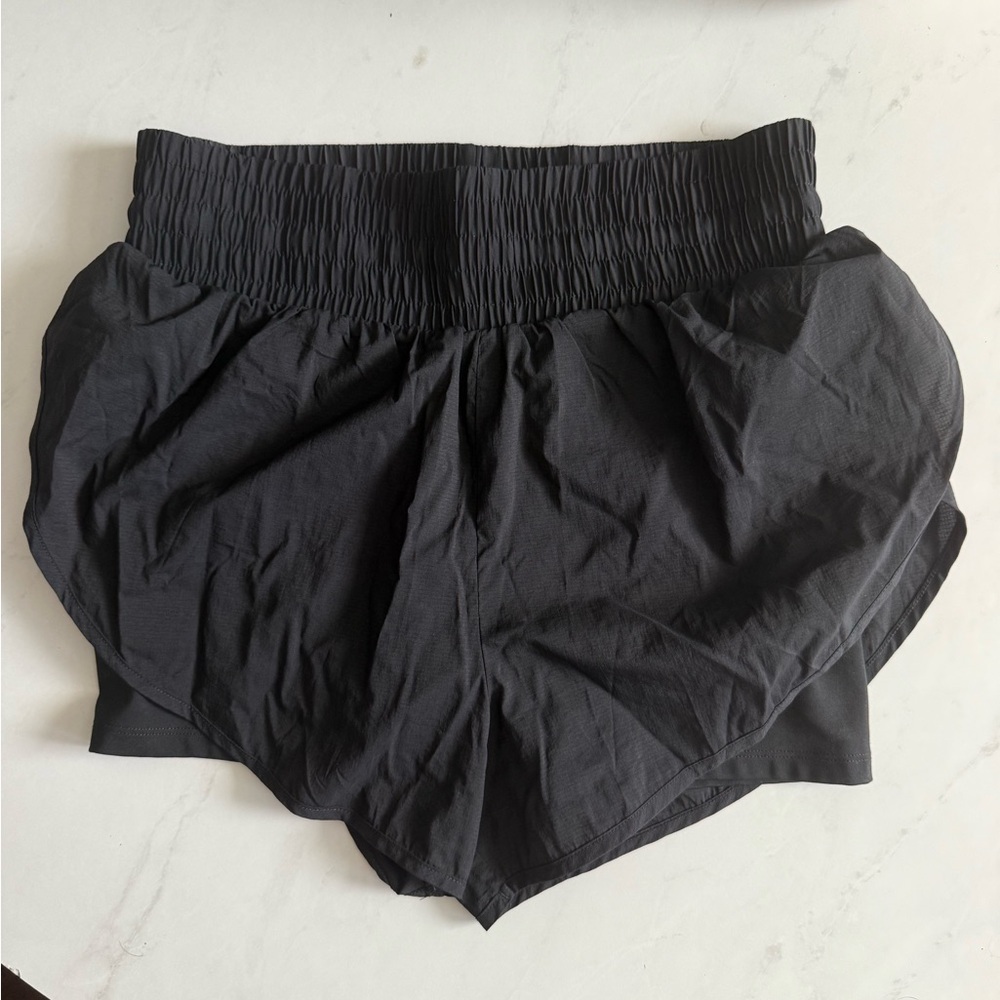 All in Motion Black High Waist Running Shorts